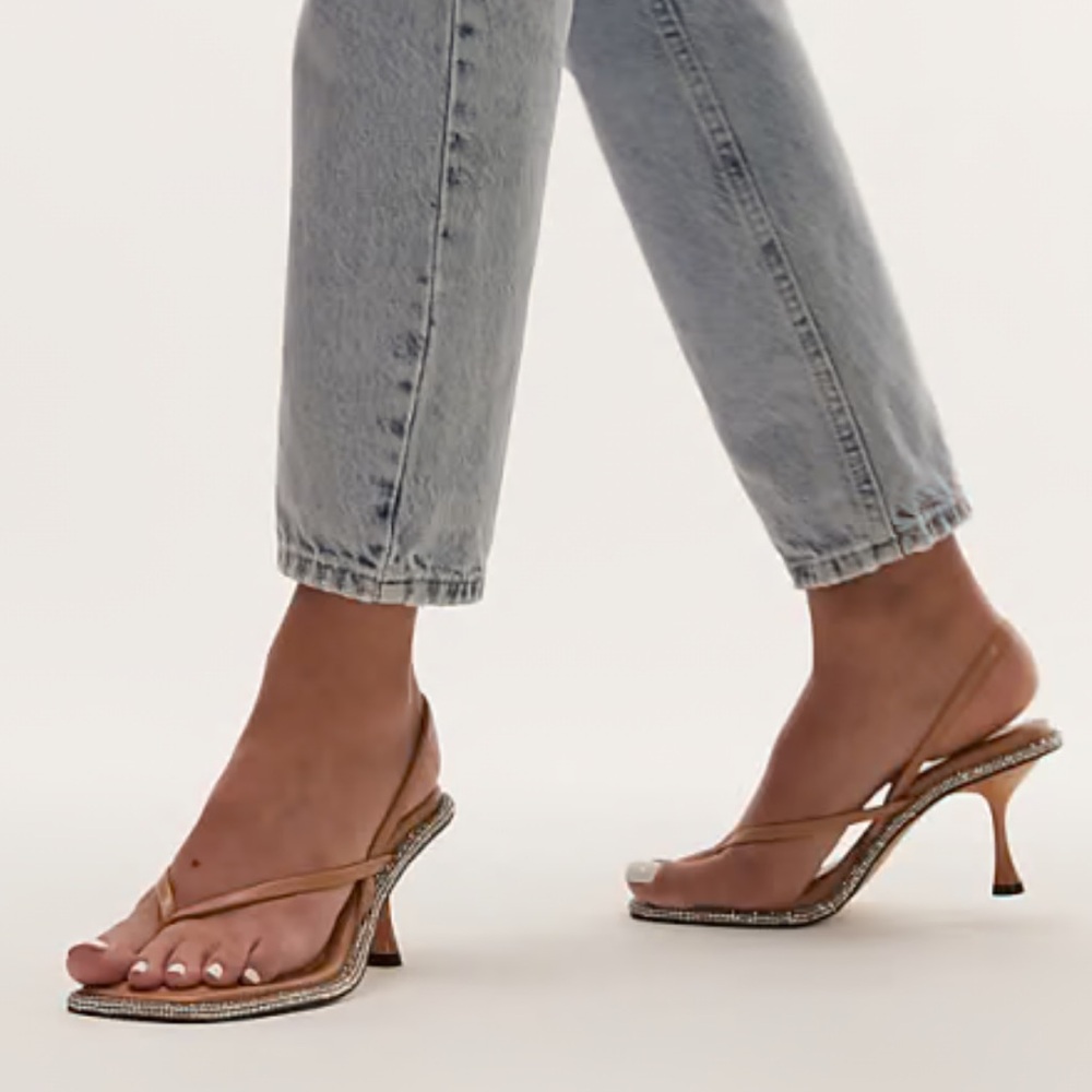 Topshop Tan Slingback Heels